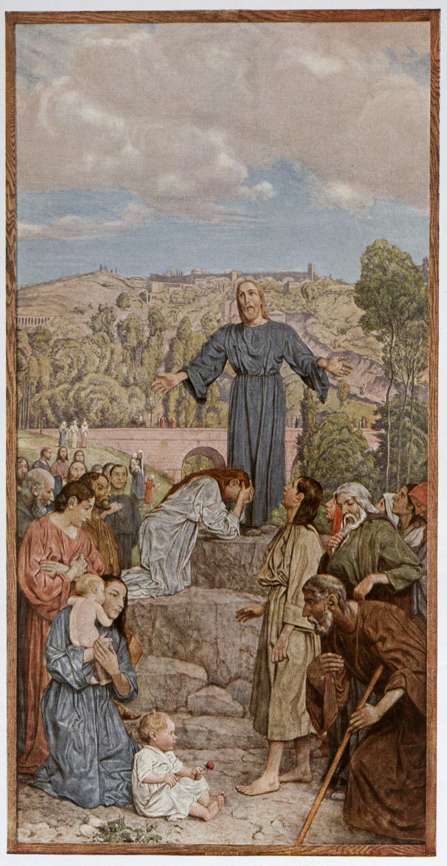 Christ preaching, illustration from 