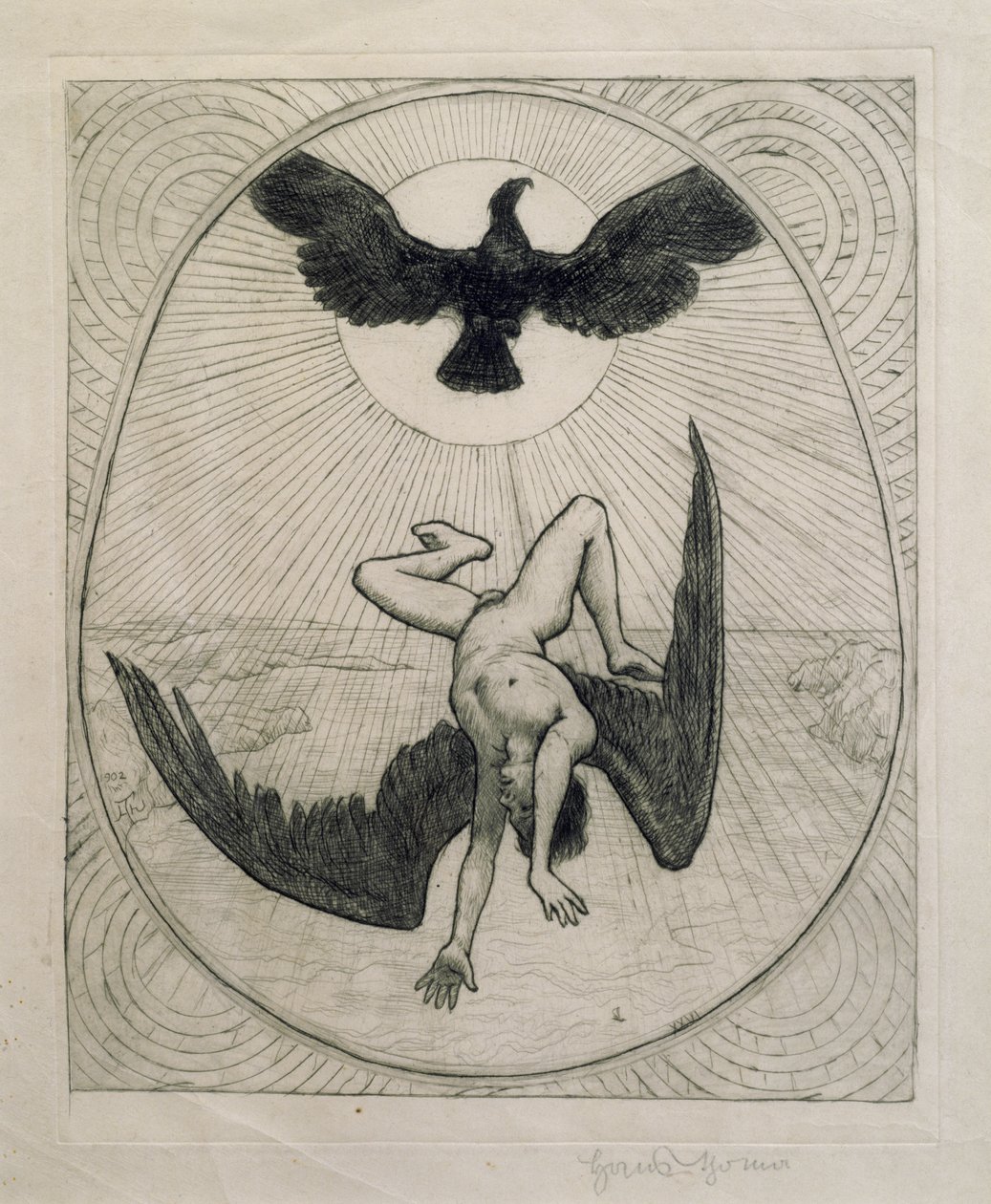 Icarus by Hans Thoma