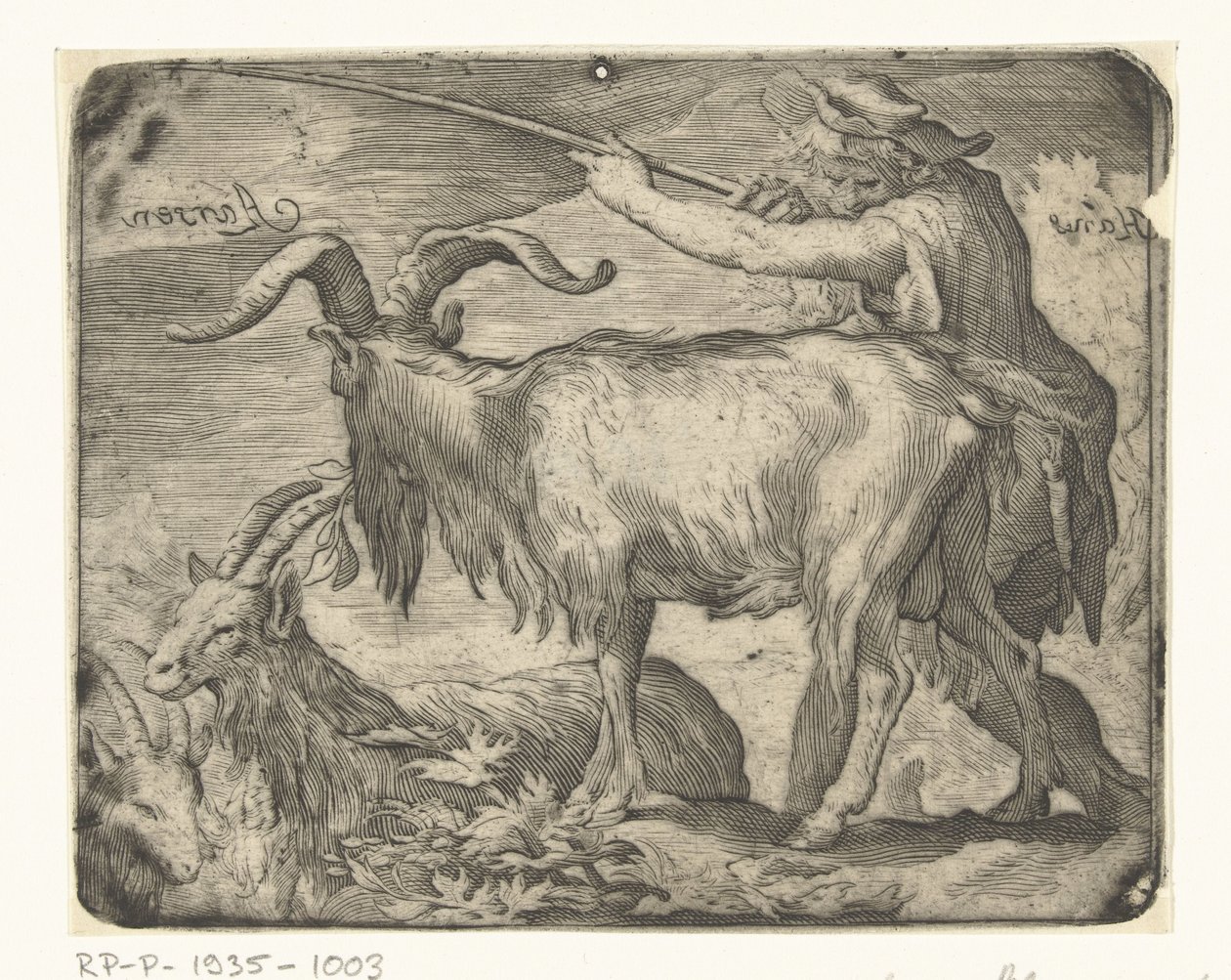 Boy with Goats by Hans Aarsen (signed by artist)