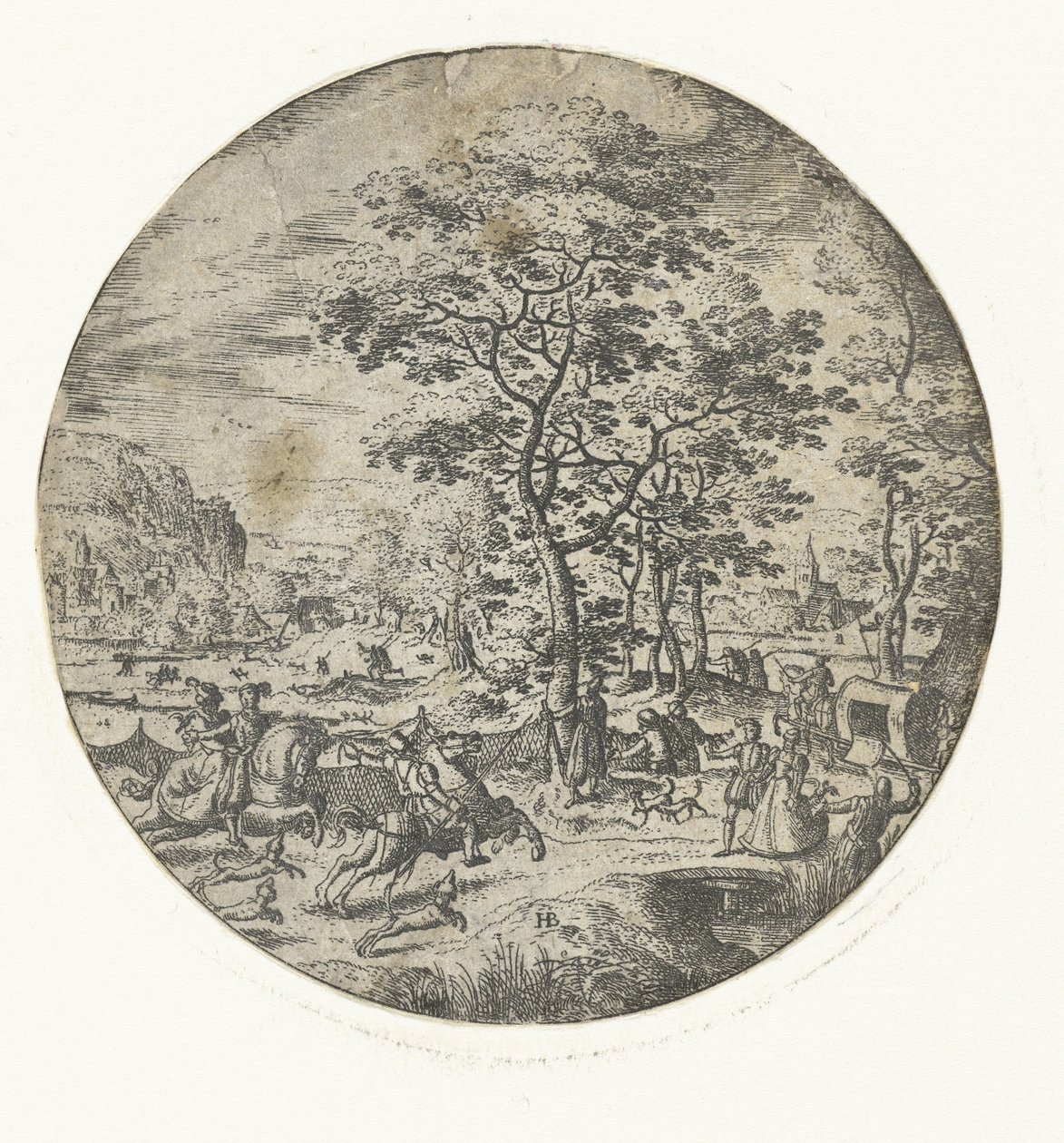 Falconry by Hans Bol