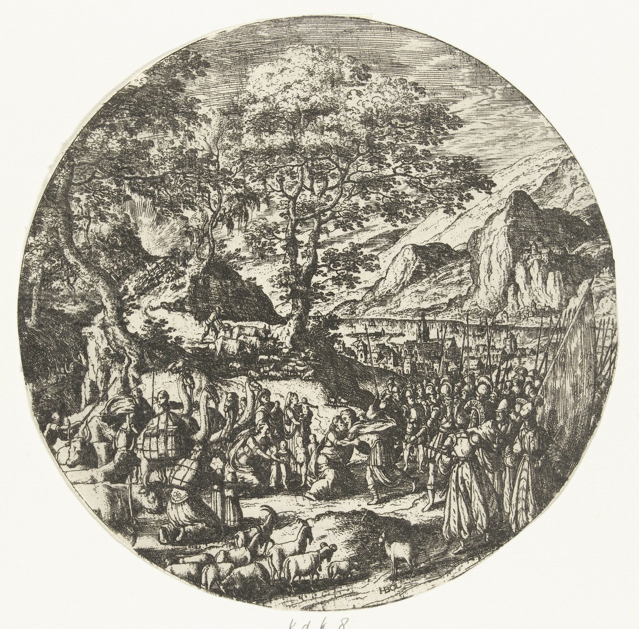 Reconciliation Between Esau and Jacob by Hans Bol