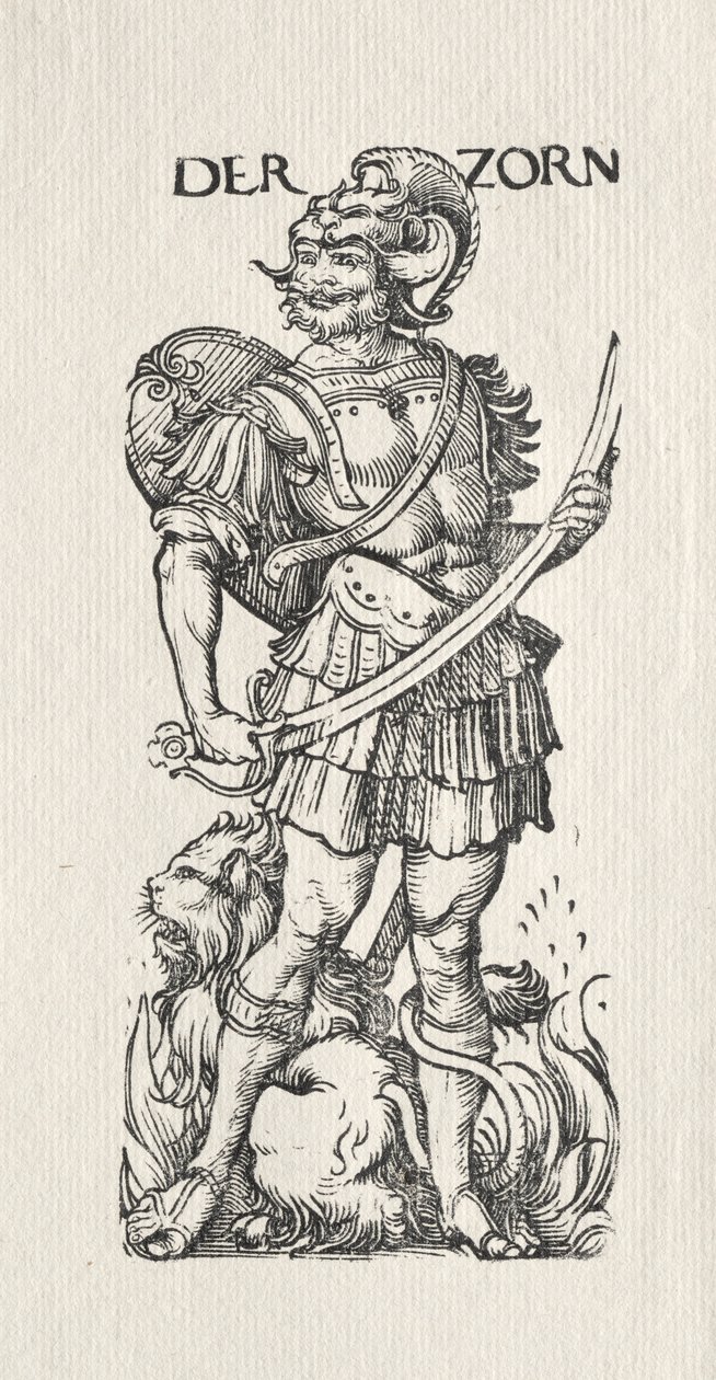 The Seven Vices: Wrath by Hans Burgkmair