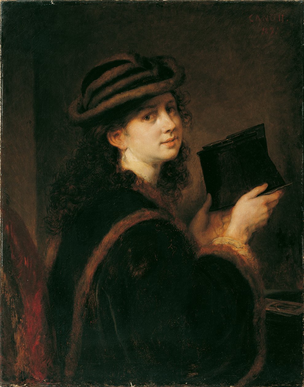 Girl with Stereoscope by Hans Canon