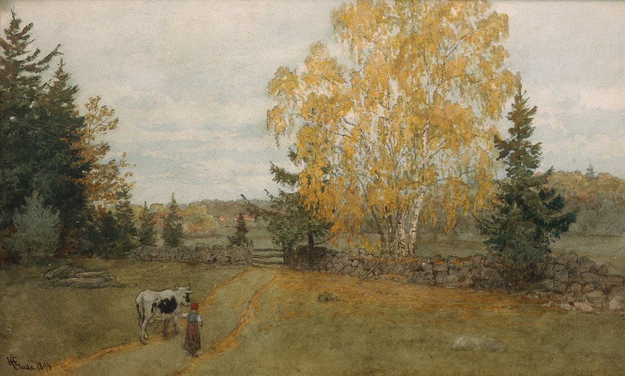 Sunset by Hans Gude
