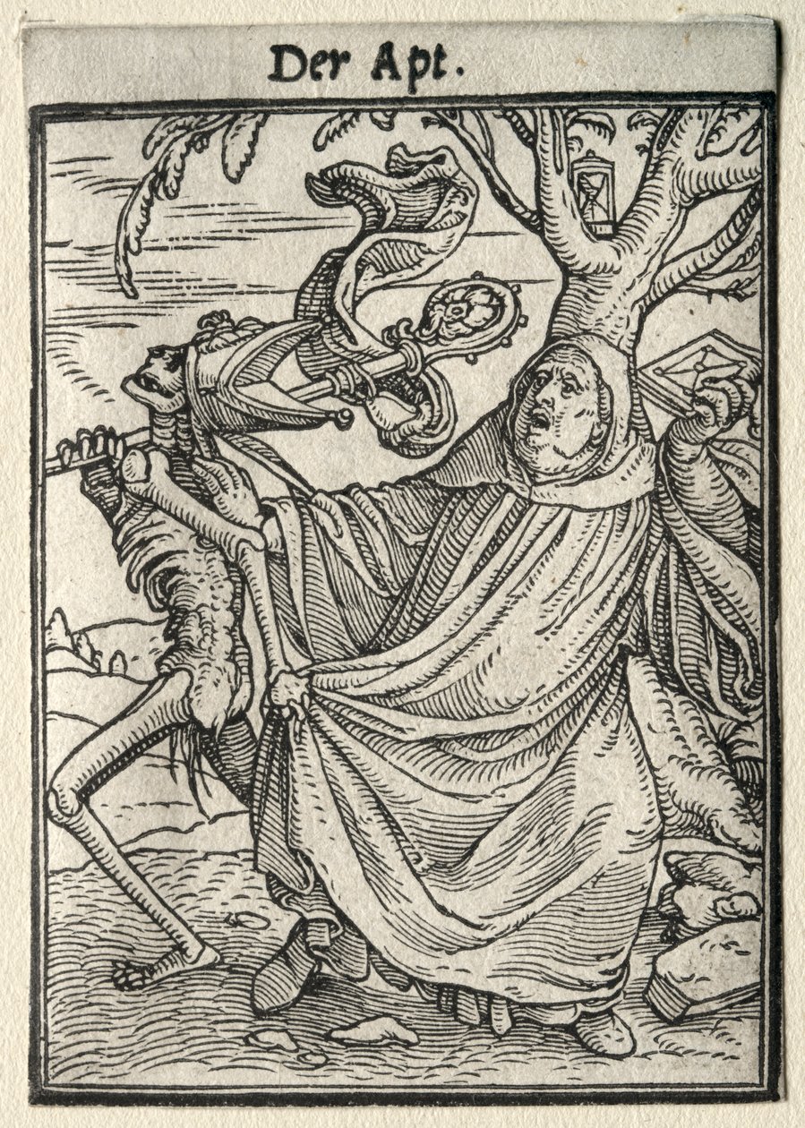 Dance of Death: The Abbot by Hans Holbein