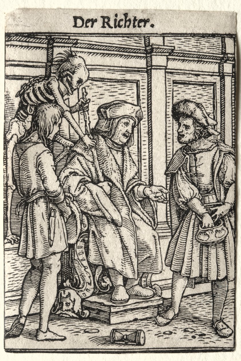 Dance of Death: The Judge by Hans Holbein