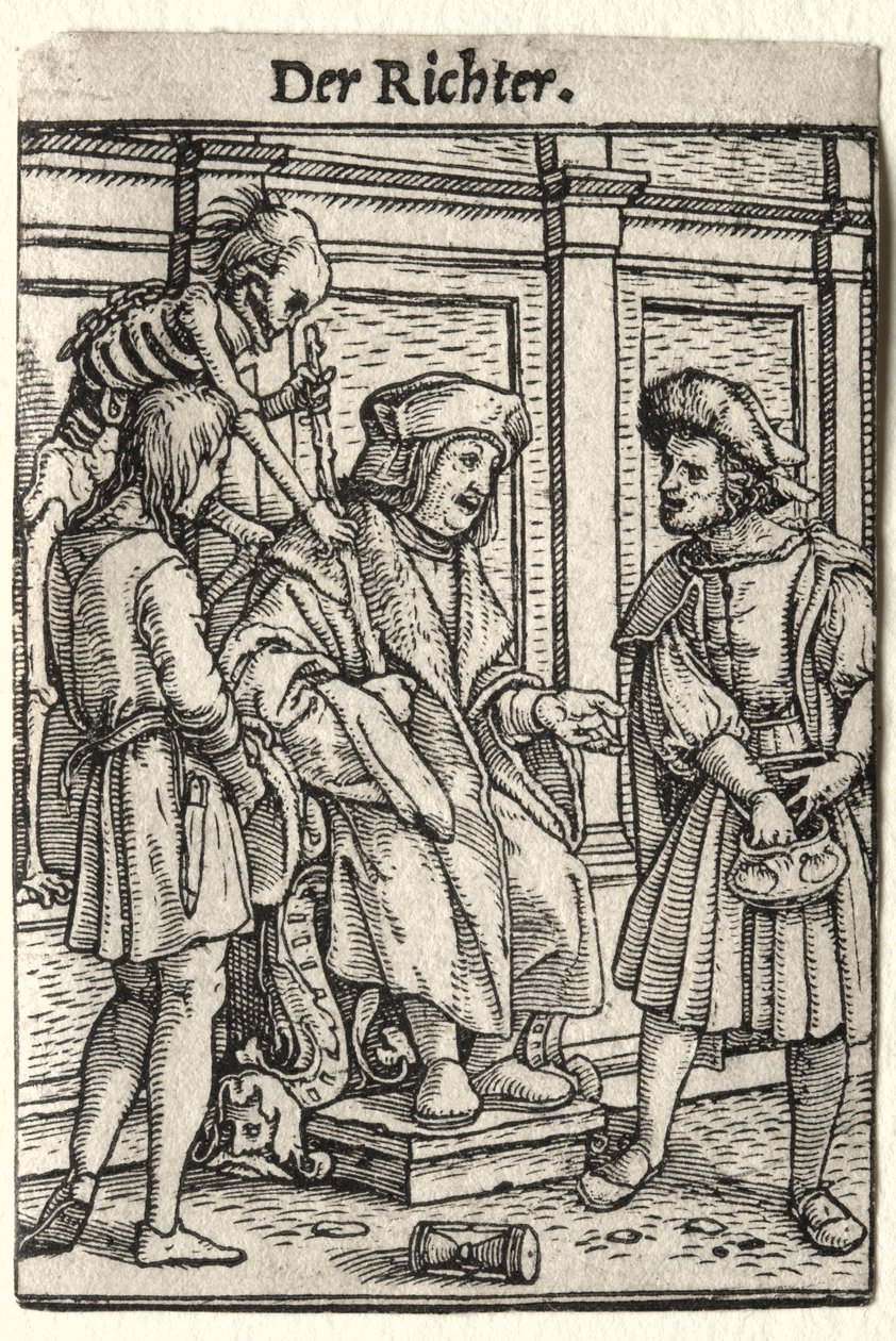 Dance of Death: The Judge by Hans Holbein