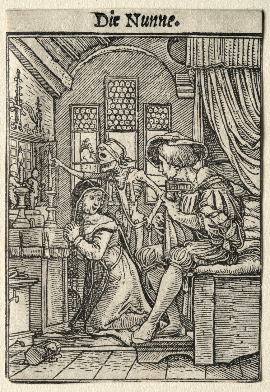 Dance of Death: The Nun by Hans Holbein