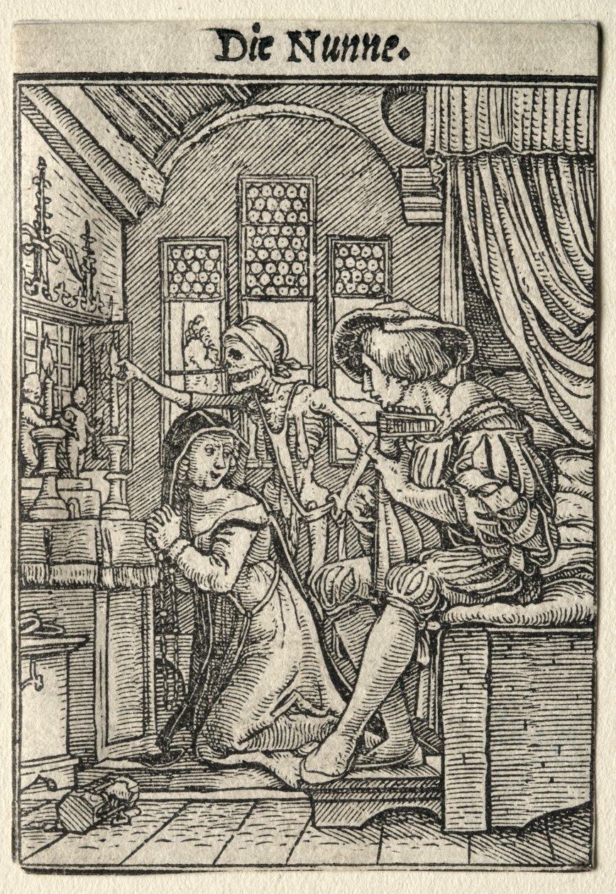 Dance of Death: The Nun by Hans Holbein