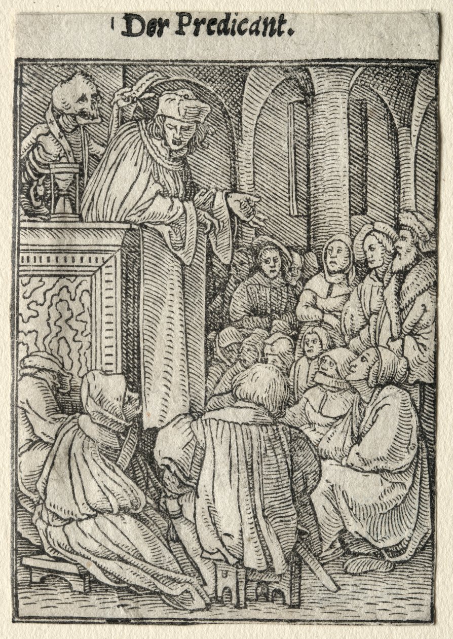 Dance of Death: The Preacher by Hans Holbein