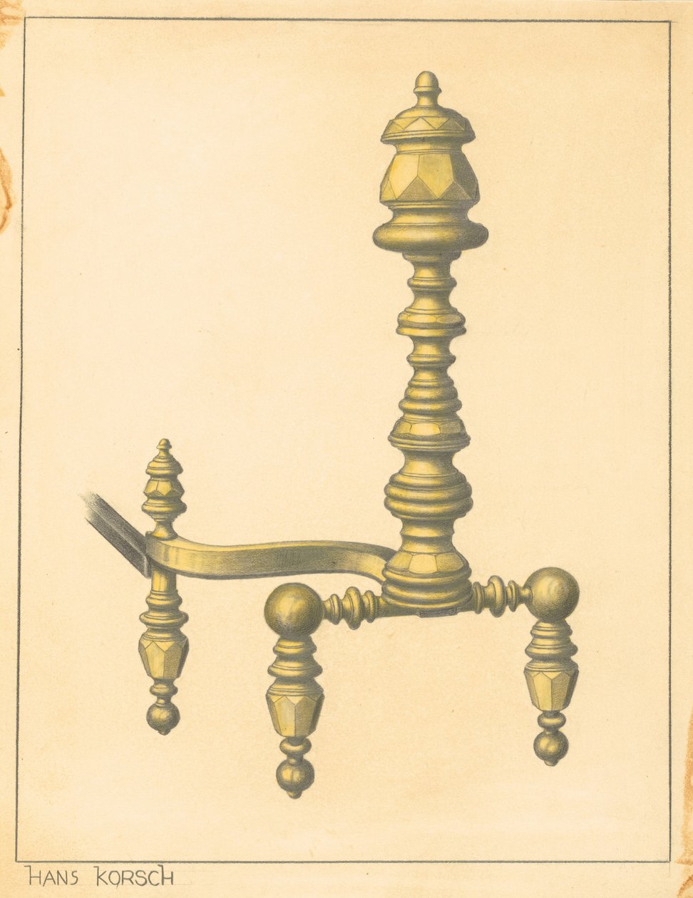Andiron by Hans Korsch