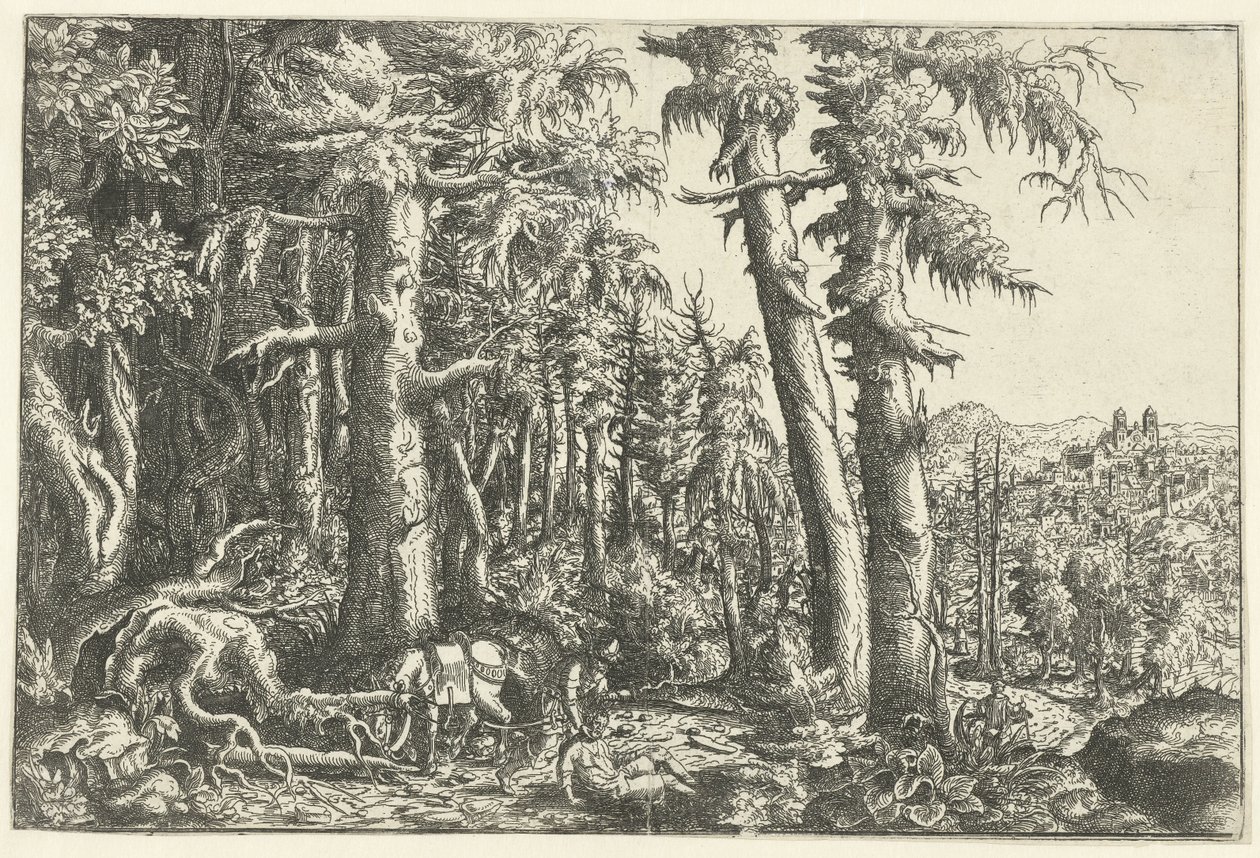 Landscape with Good Samaritan by Hans Lautensack