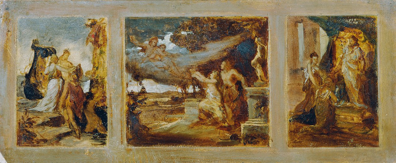 Sketch for a Triptych with Mythological Scenes by Hans Makart