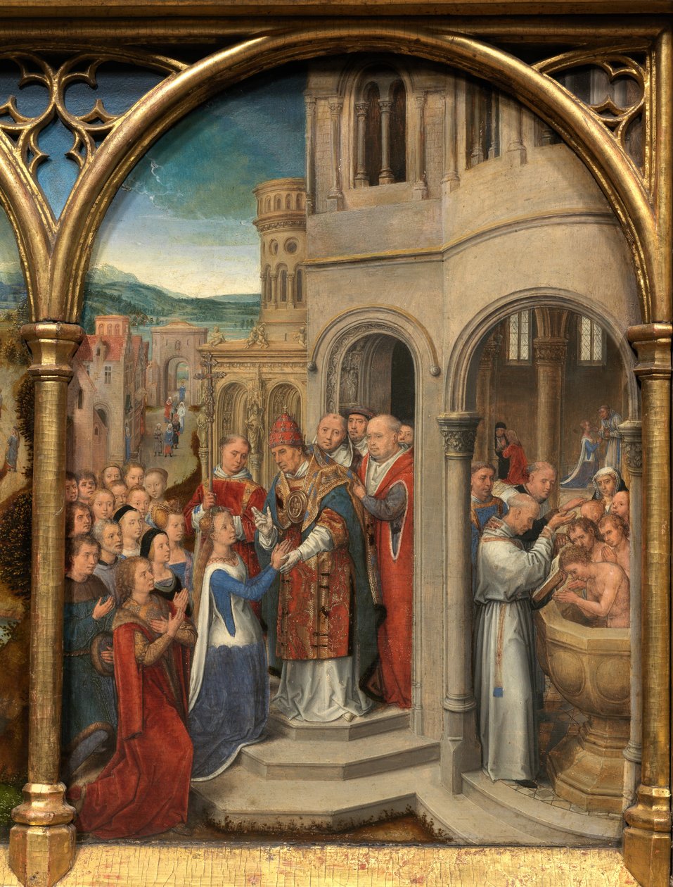Detail of the Reliquary of Saint Ursula by Hans Memling