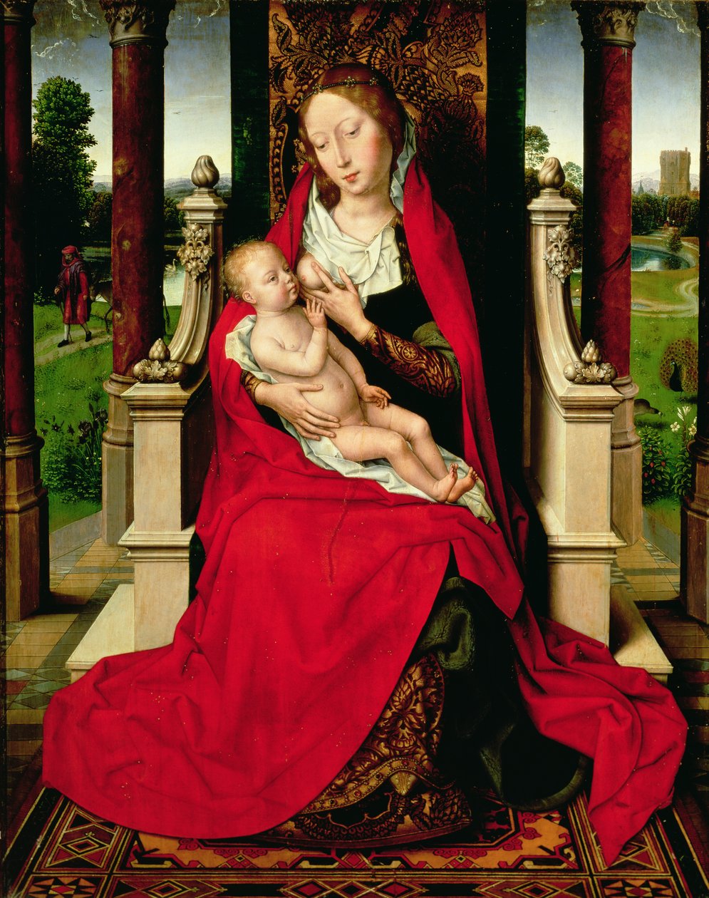 Madonna and Child Enthroned, c.1492-94 by Hans Memling