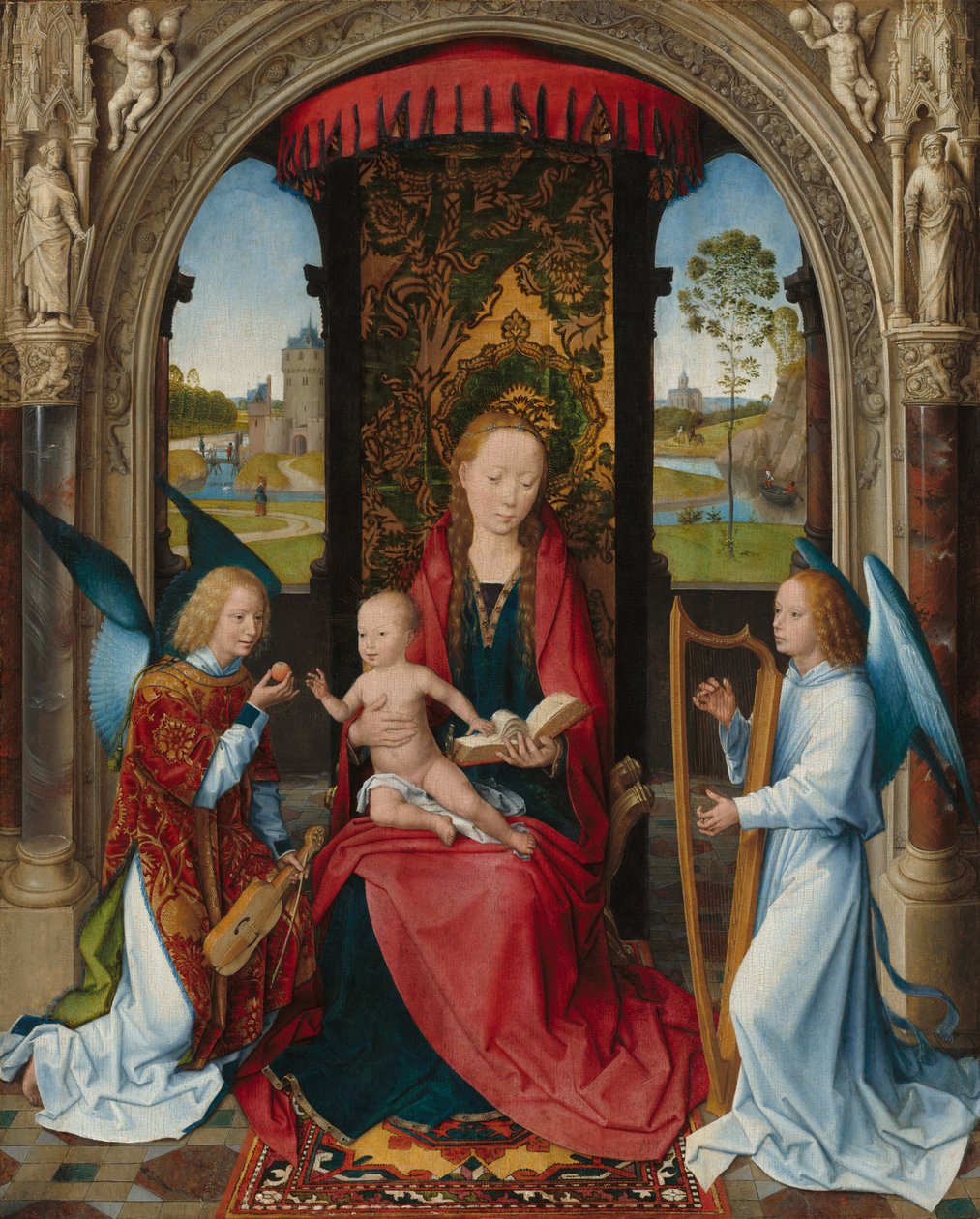 Madonna and Child with Angels by Hans Memling