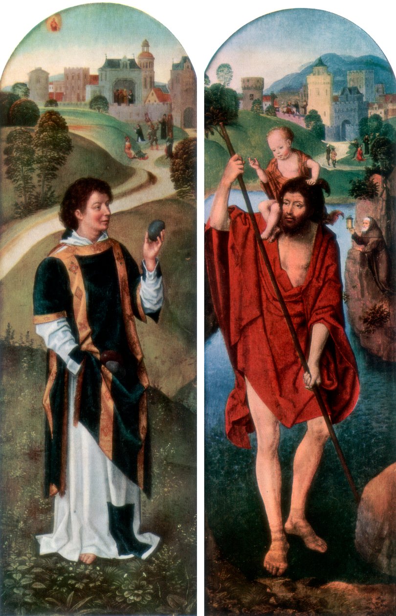 St Stephen and St Christopher by Hans Memling