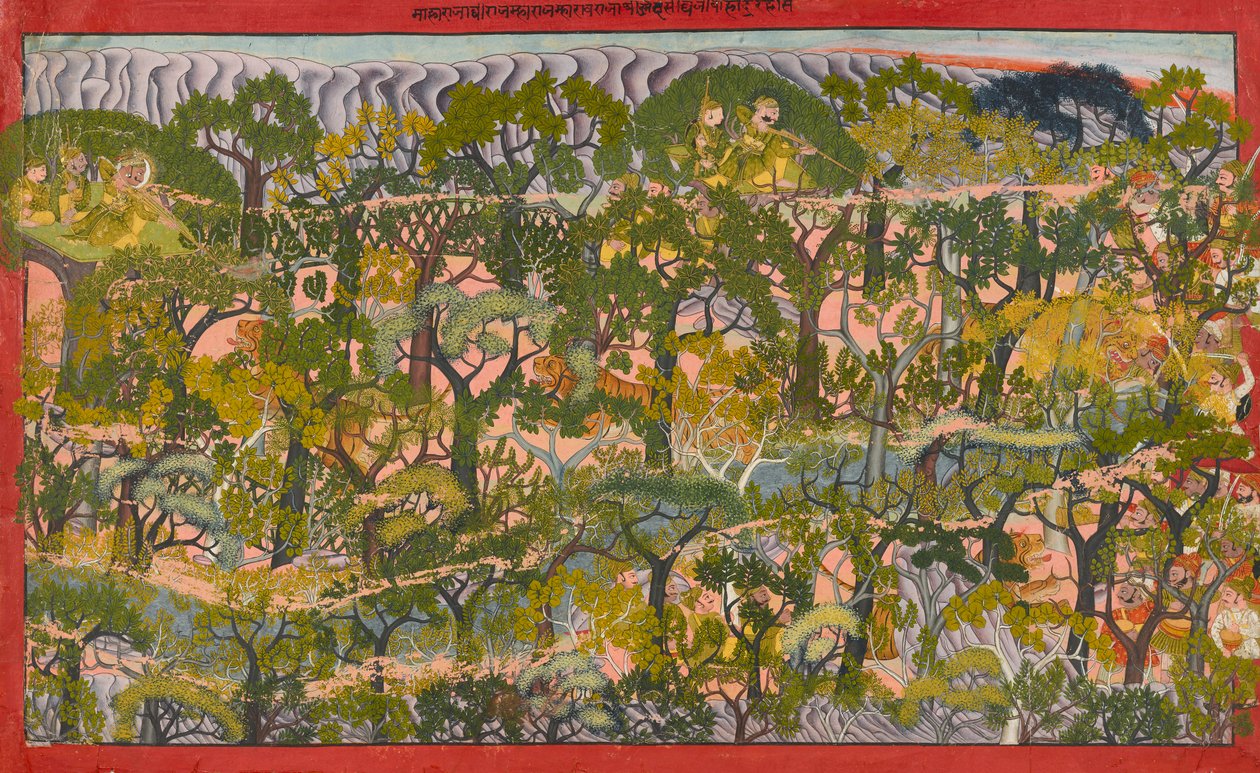 Maharao Umed Singh Hunting Tigers by Hans Raj Joshi