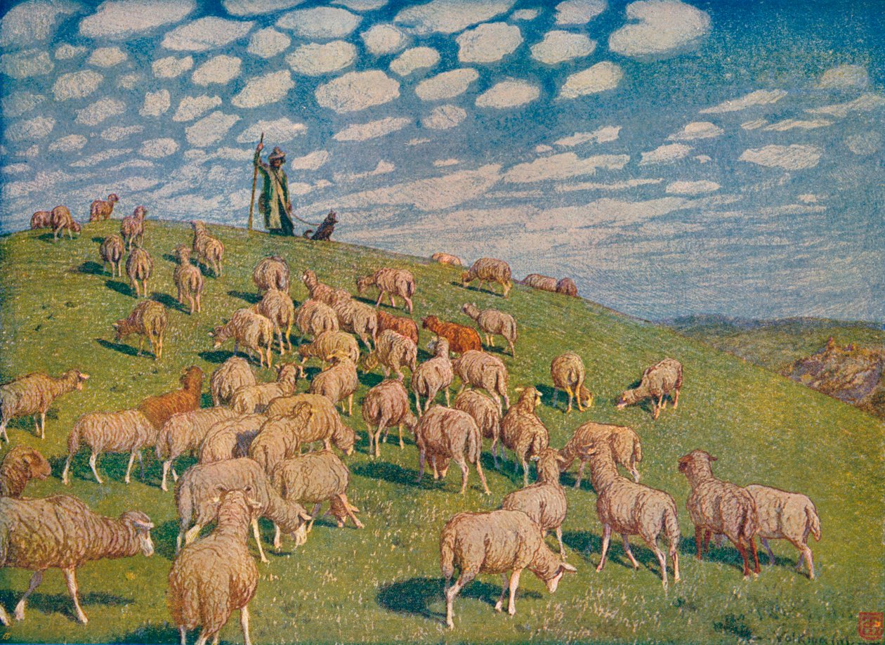 Pasture in Spring by Hans Richard von Volkmann