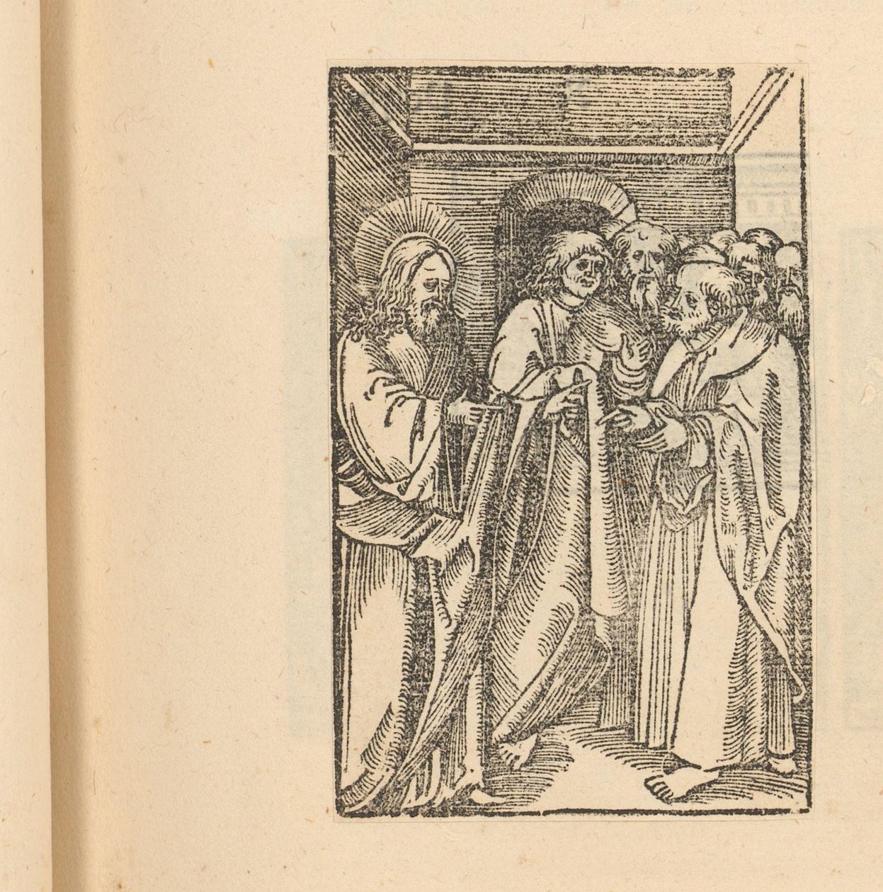 Christ with a Group of Men by Hans Schäufelein (possibly)