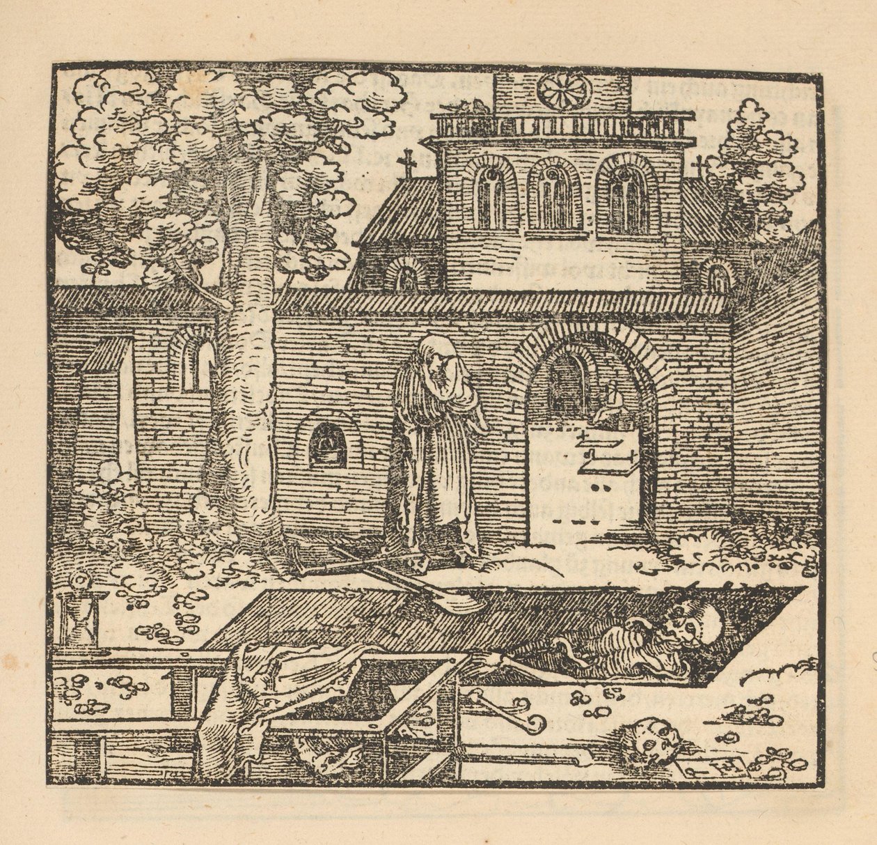 Crying Woman by a Grave by Hans Schäufelein (possibly)