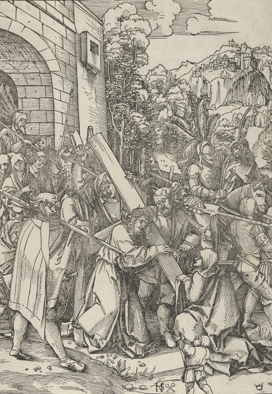 The Carrying of the Cross by Hans Schäufelein the Elder