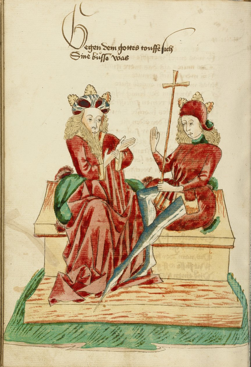 King Avenir and Josaphat in Conversation by Hans Schilling