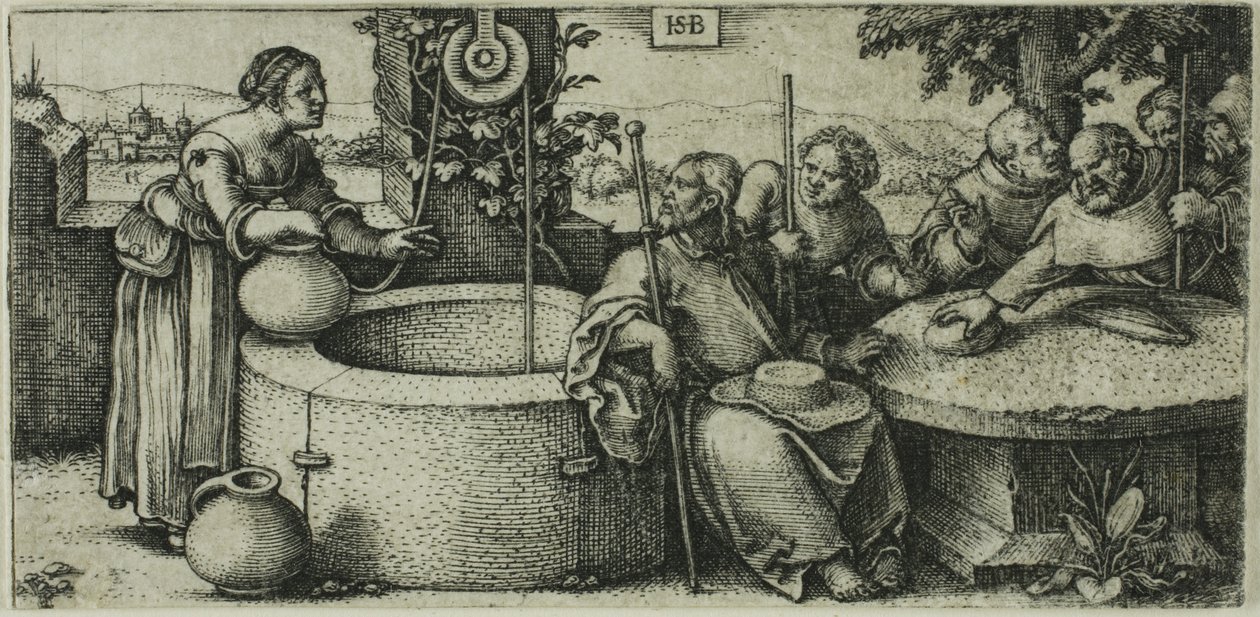 Christ and the Woman of Samaria by Hans Sebald Beham