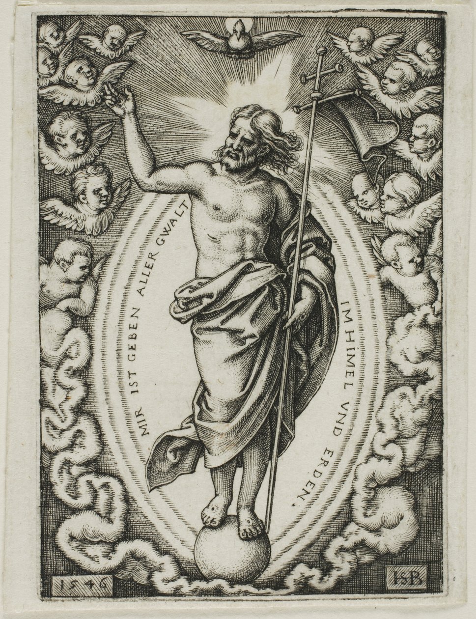Christ on the Globe by Hans Sebald Beham