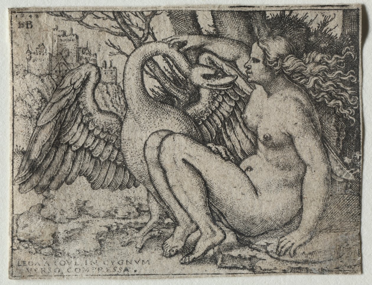 Leda and the Swan by Hans Sebald Beham