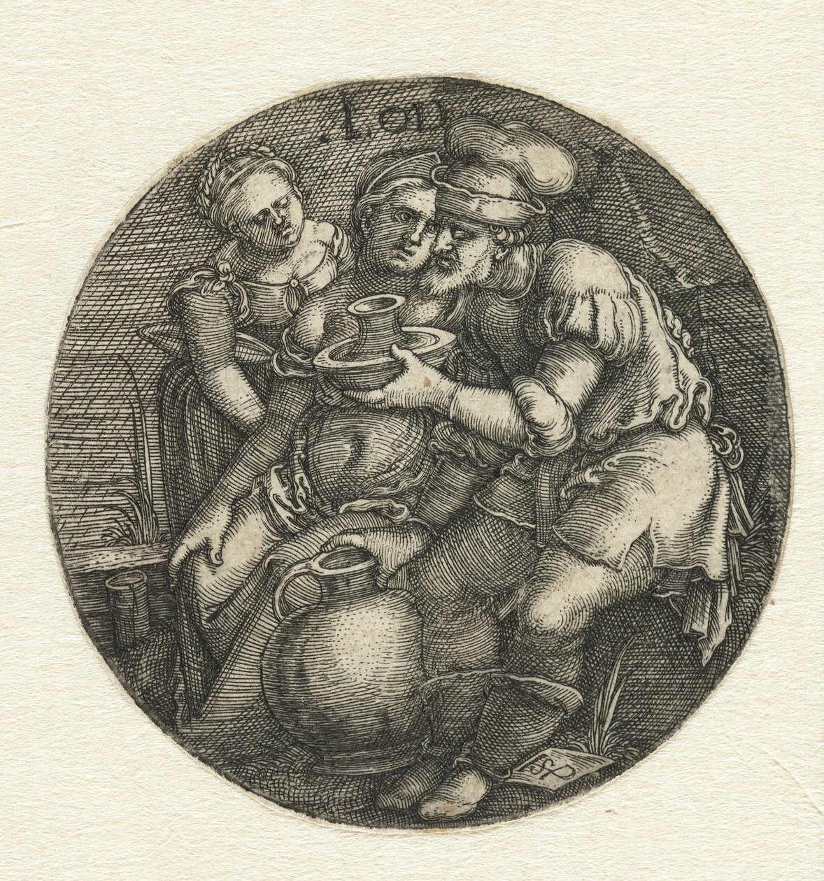 Lot and His Daughters by Hans Sebald Beham