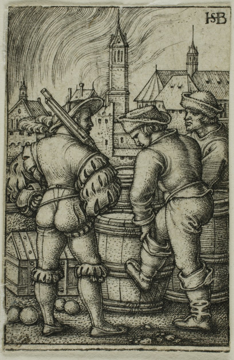 The Guard Near the Powder Casks by Hans Sebald Beham