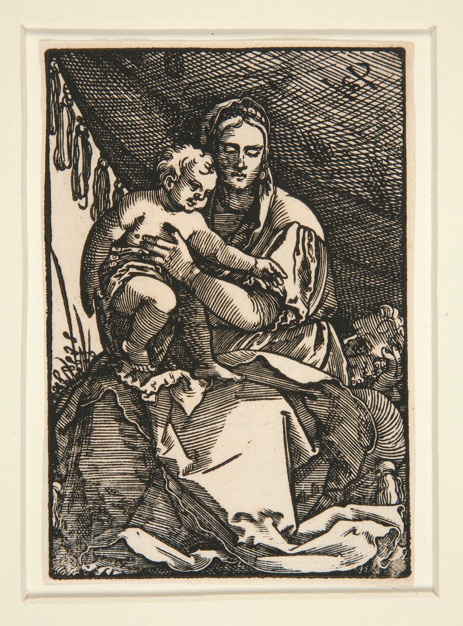 The Holy Family under the Canopy by Hans Sebald Beham