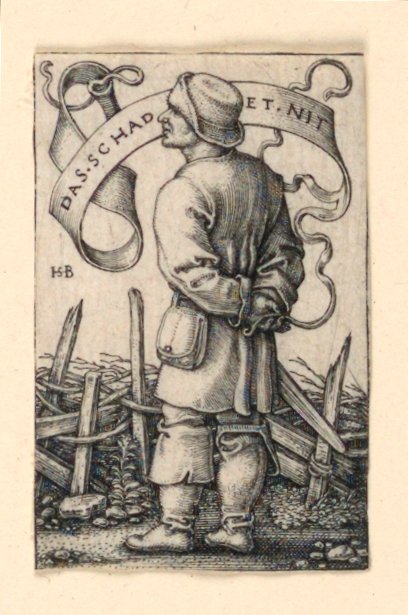 The Weather Peasant: "That Does No Harm" by Hans Sebald Beham