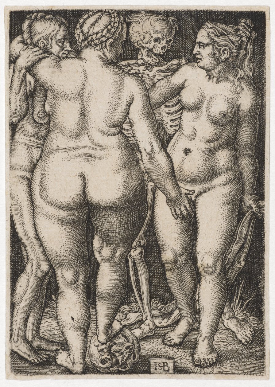Three Women and Dead by Hans Sebald Beham
