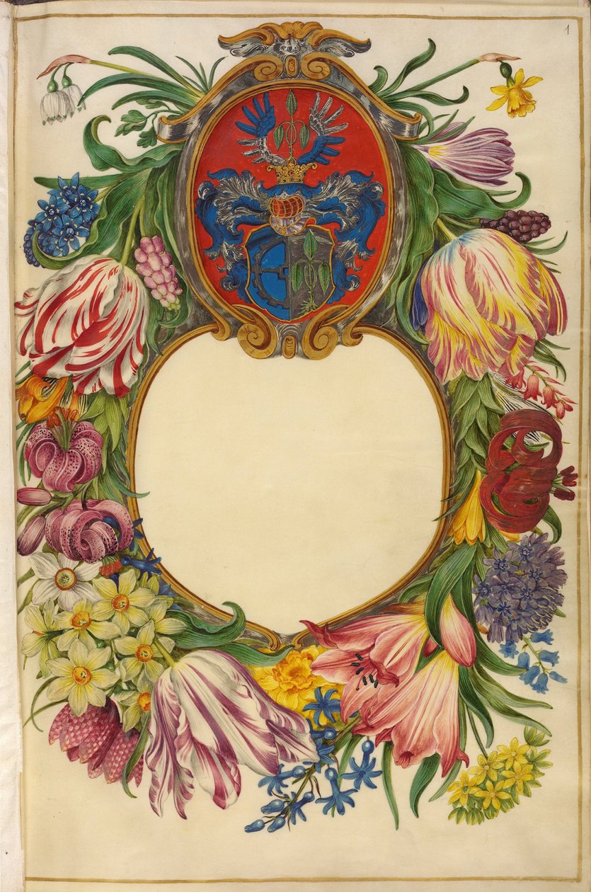Title Page Moller-Florilegium (1) by Hans Simon Holtzbecker