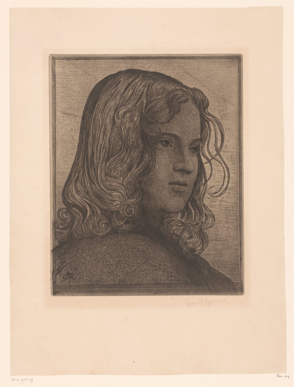 Head of a Girl by Hans Thoma