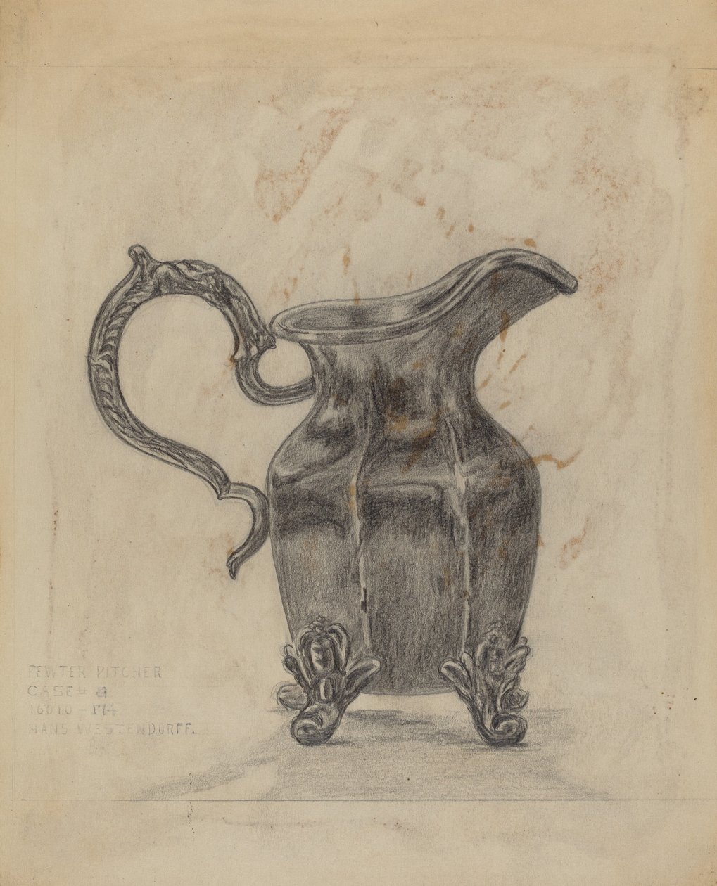 Pewter Pitcher by Hans Westendorff