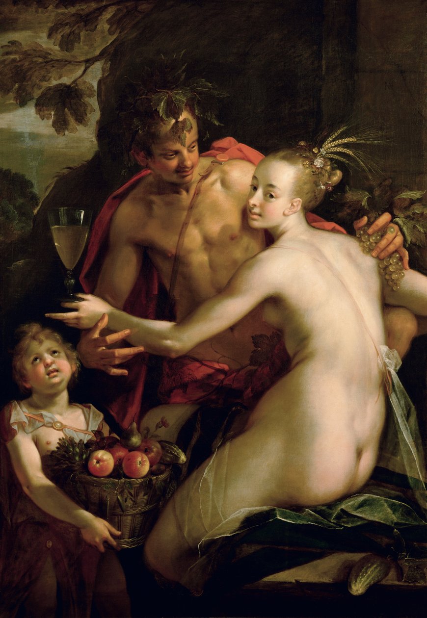 Bacchus, Ceres and Amor (?) by Hans von Aachen