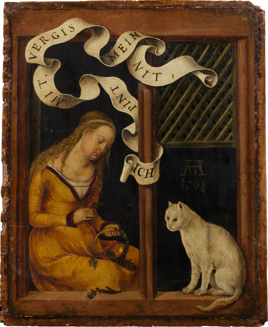 A Girl Making a Wreath by Hans von Kulmbach