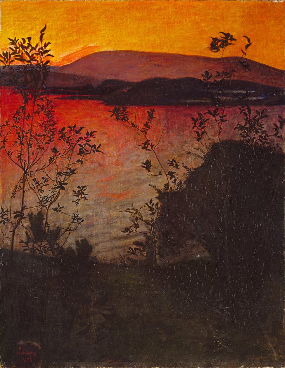 Evening Glow by Harald Oscar Sohlberg