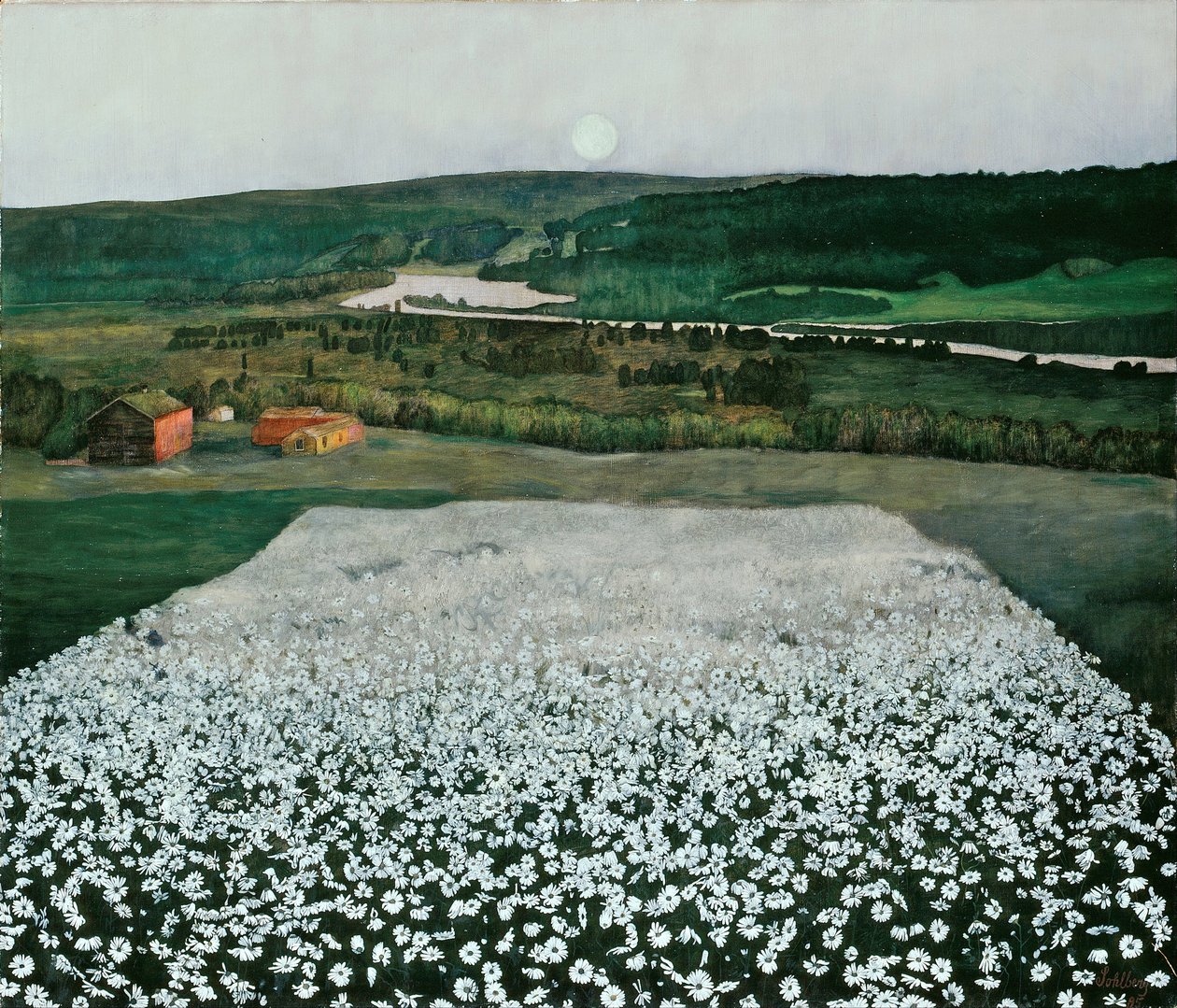 Flower Meadow in the North by Harald Oscar Sohlberg