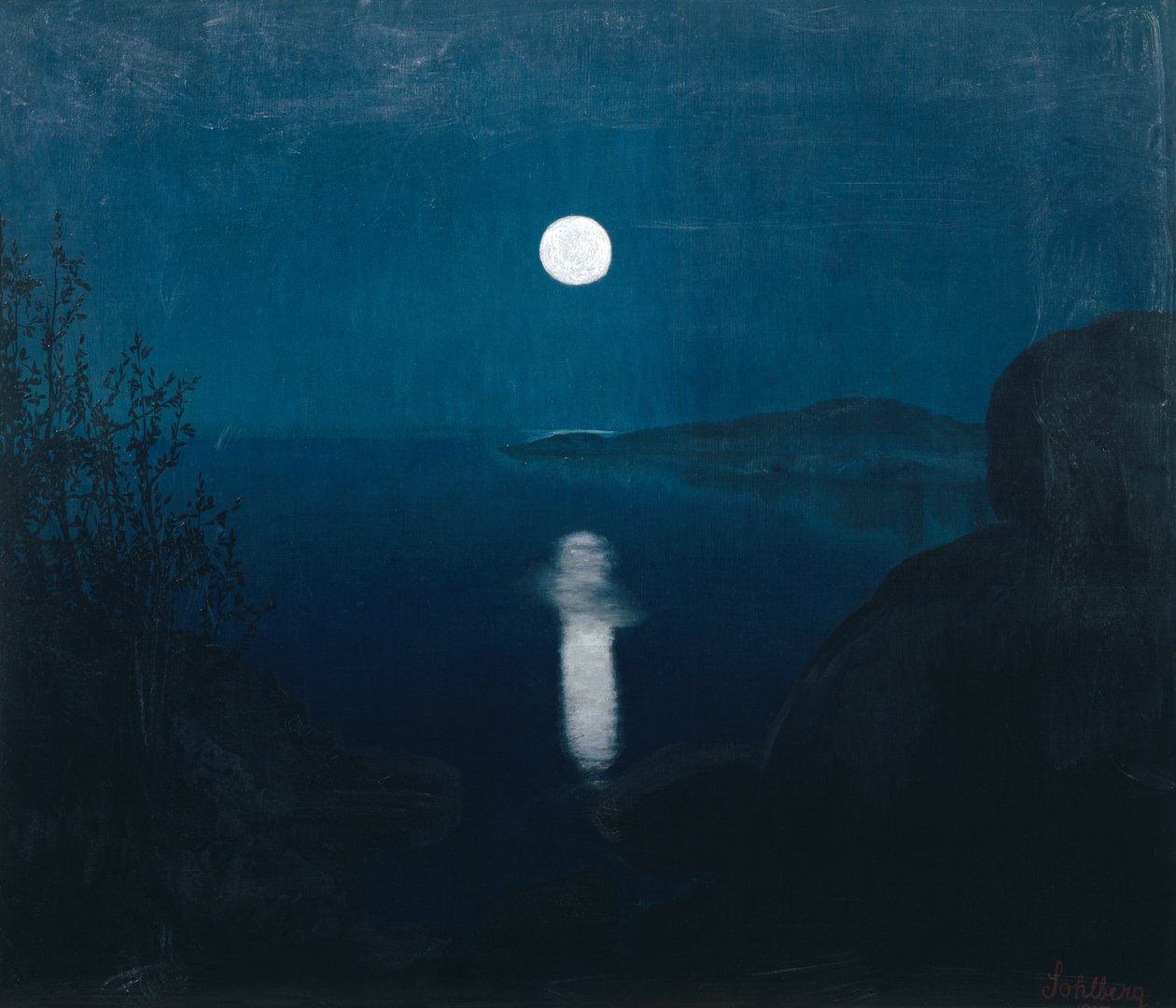 Moonlight by Harald Oscar Sohlberg