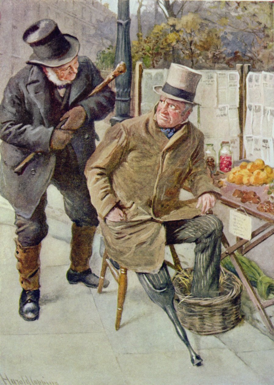 Mr Boffin and Silas Wegg, illustration for 