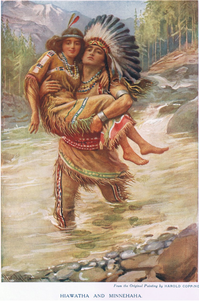 Hiawatha and Minehaha by Harold Copping