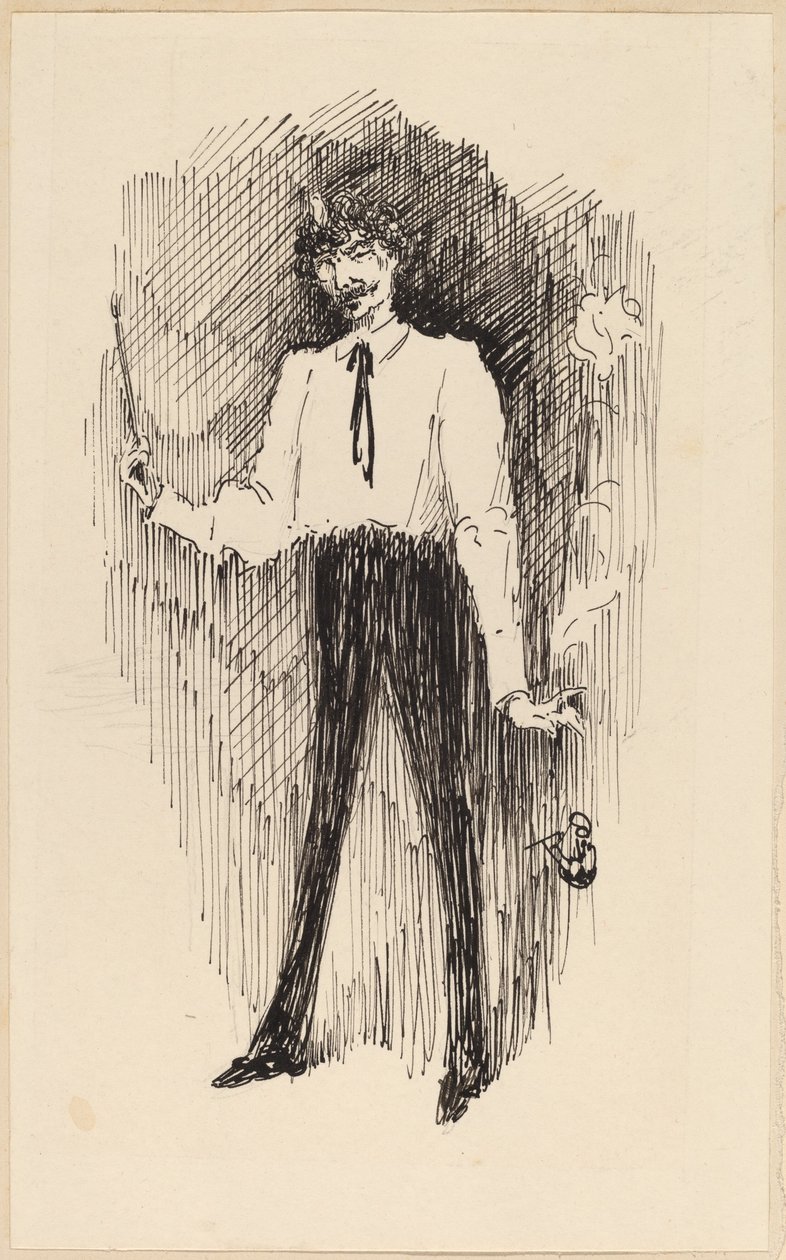 Portrait of Whistler with a Paintbrush by Harper Pennington