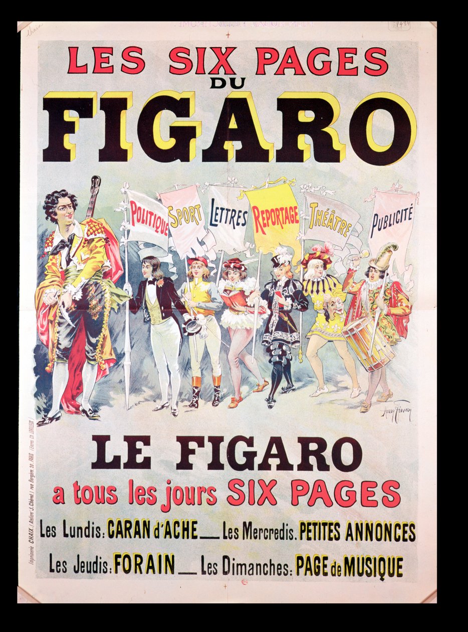 Advertisement for Le Figaro, Late 19th Century by Harry Finney