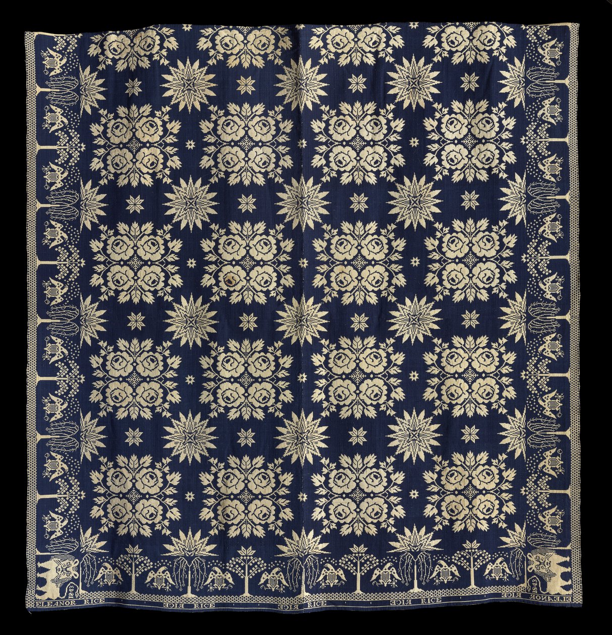 Double-weave coverlet by Harry (attr.to) Tyler
