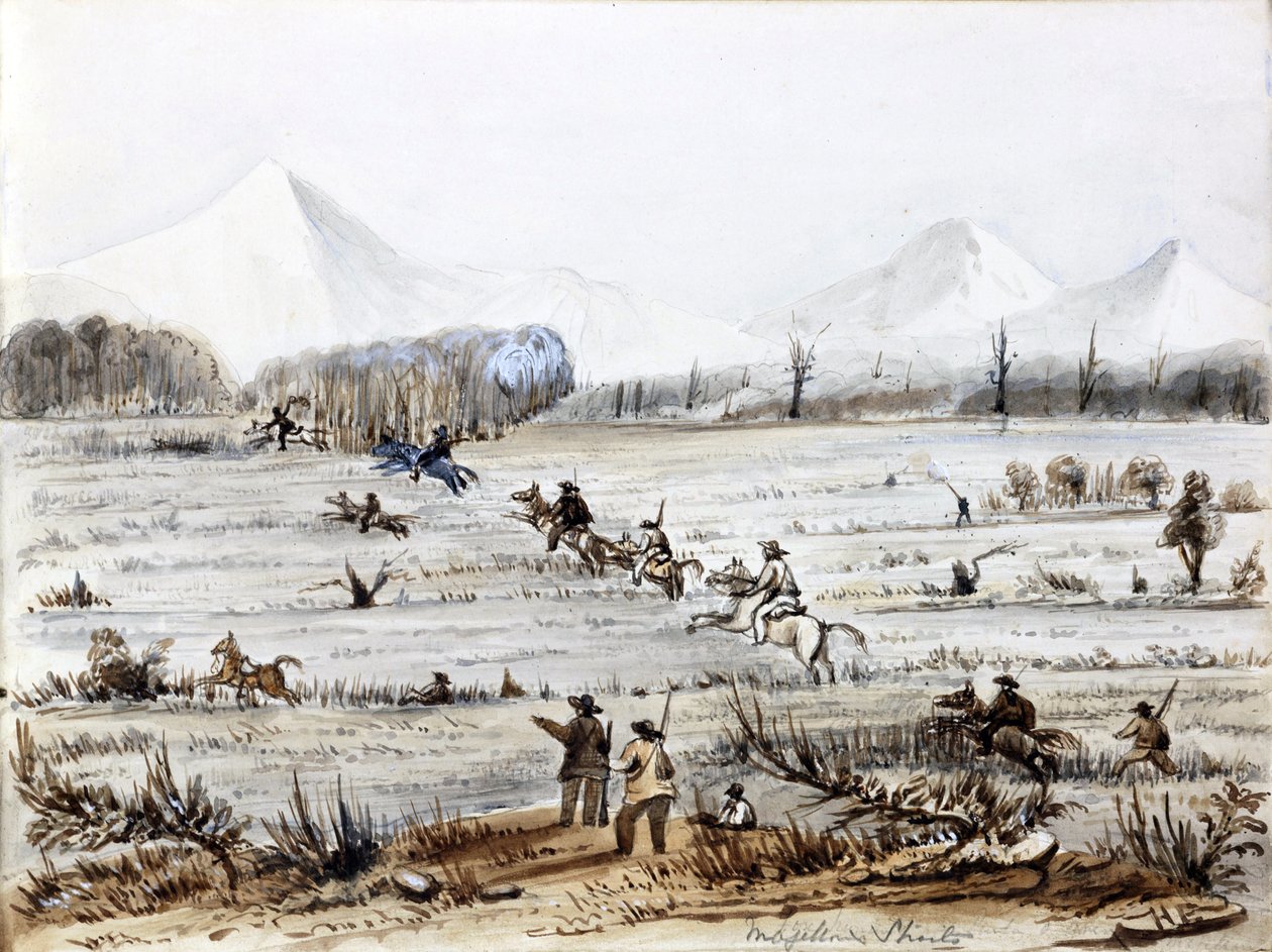 Fox Hunting, Strait of Magellan by Harry Edmond Edgell