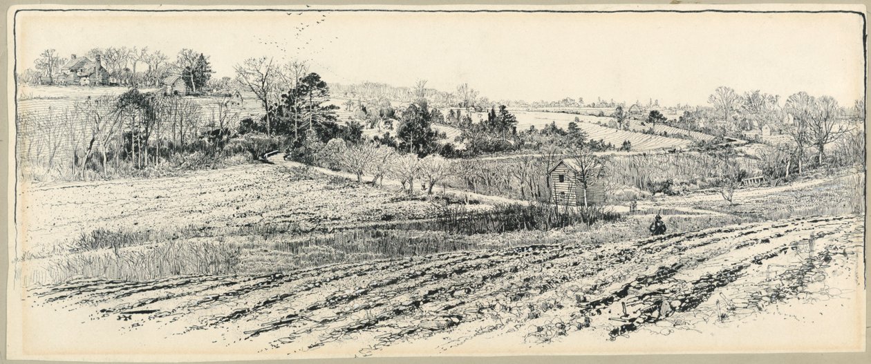 The Battlefield at Beaver Dam Creek by Harry Fenn